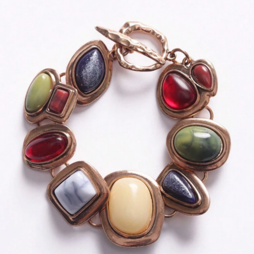 Geometric irregular stone bracelet