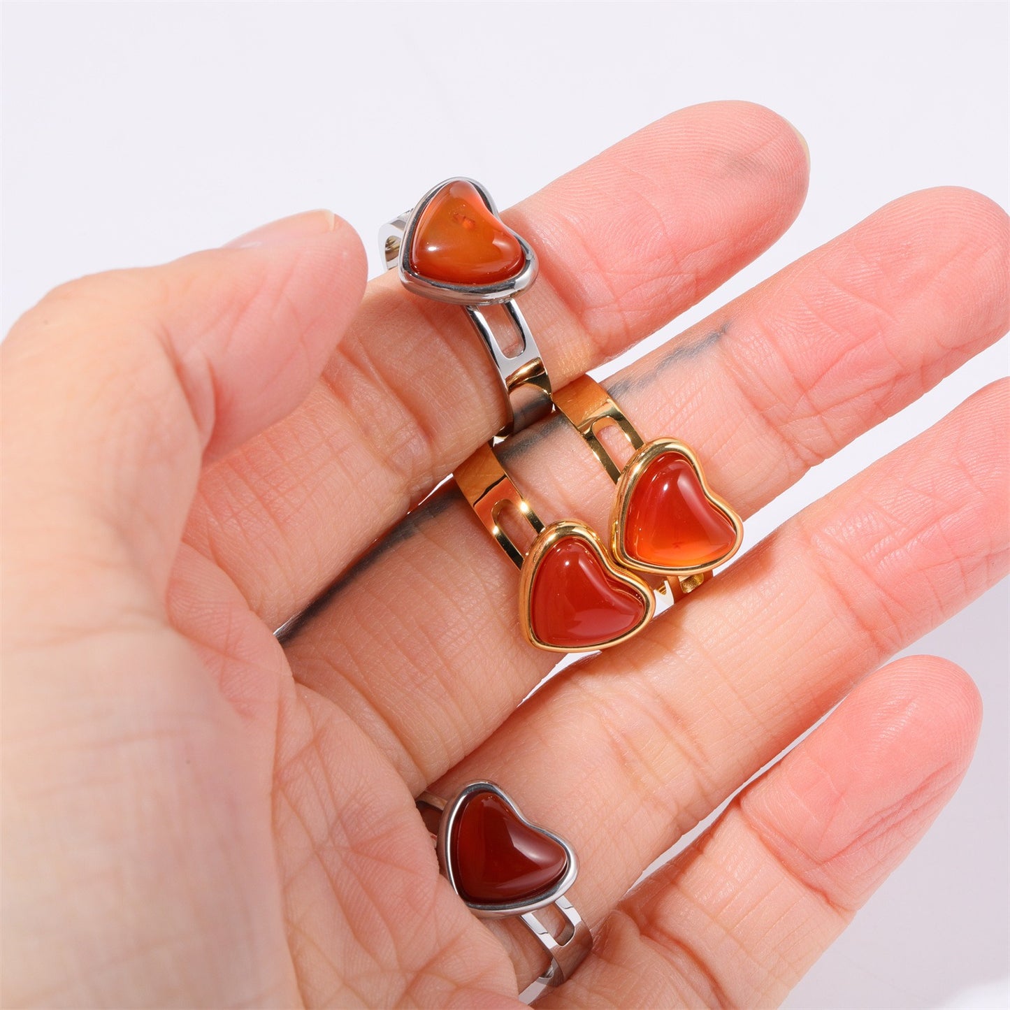 Carnelian Heart Ring