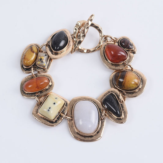 Geometric irregular stone bracelet