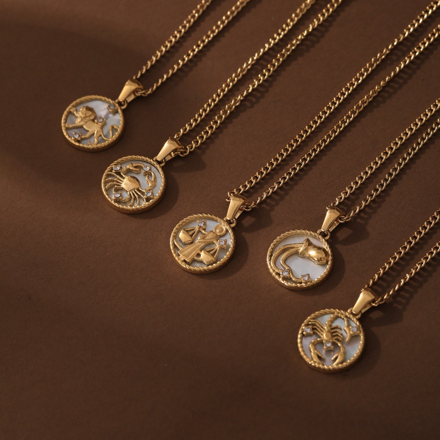 12 Constellations Coin Necklace