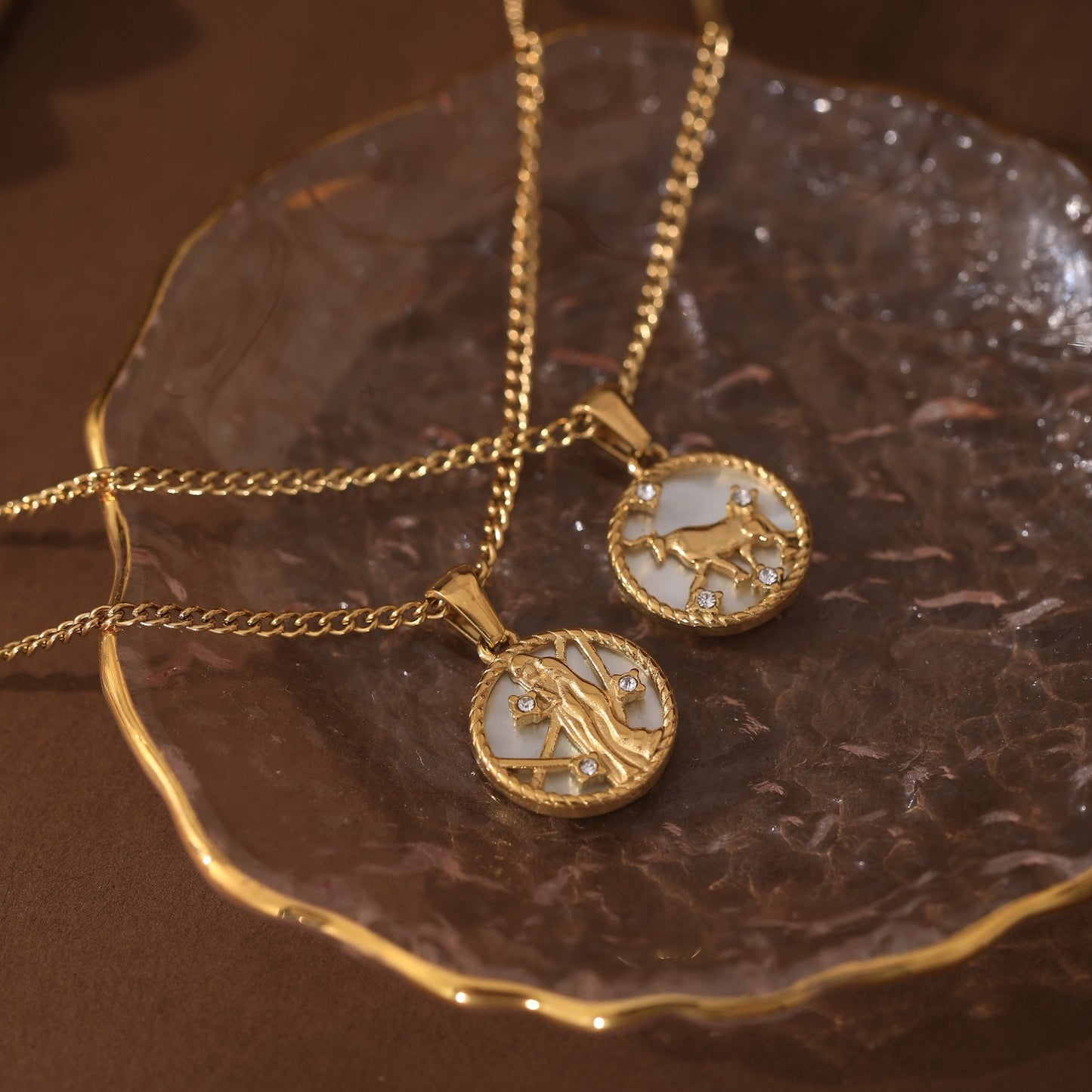 12 Constellations Coin Necklace