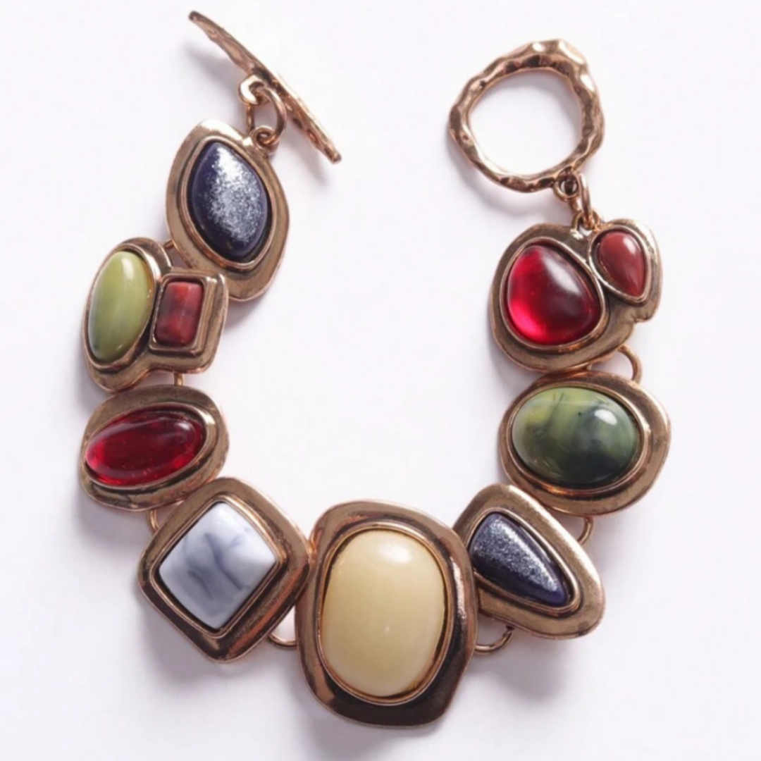 Geometric irregular stone bracelet