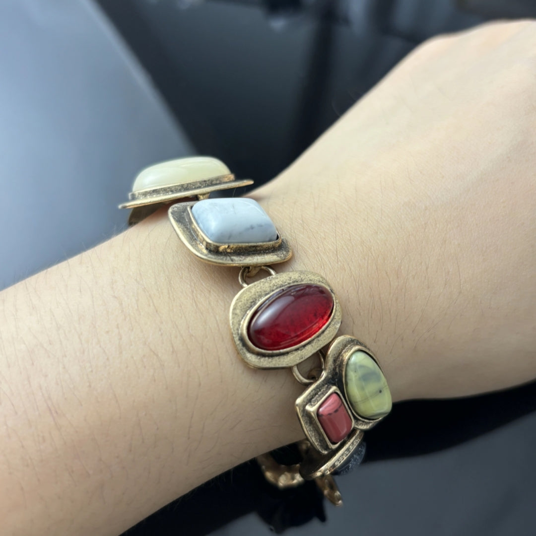 Geometric irregular stone bracelet