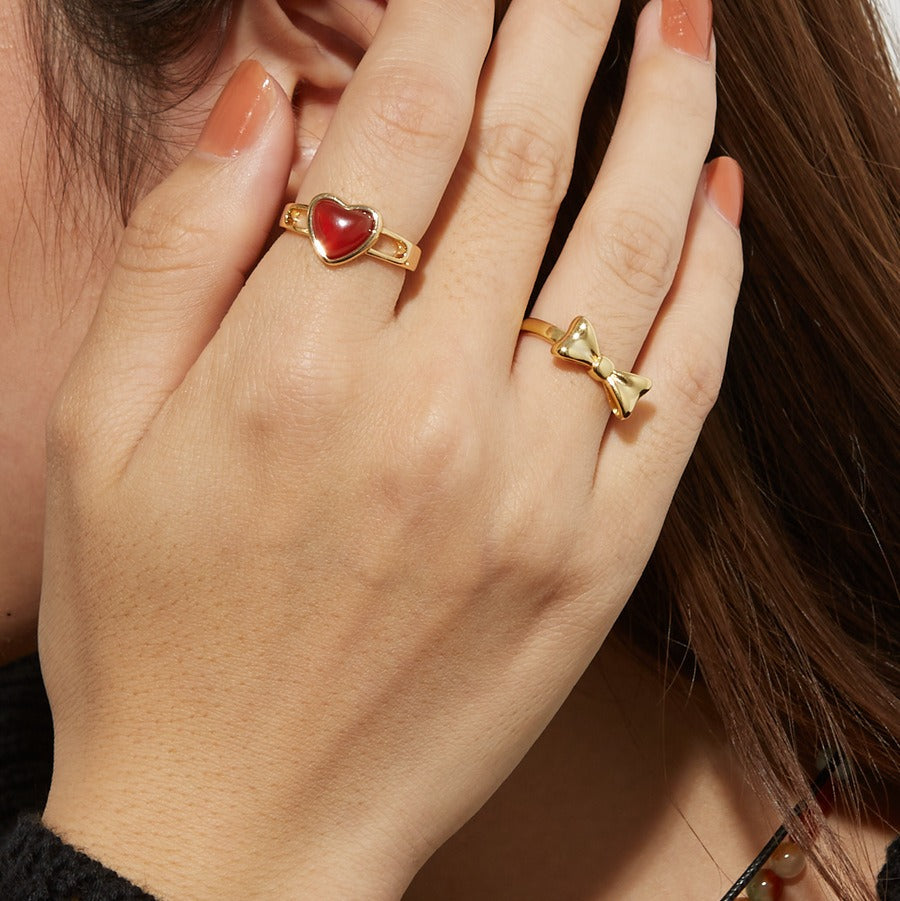 Carnelian Heart Ring