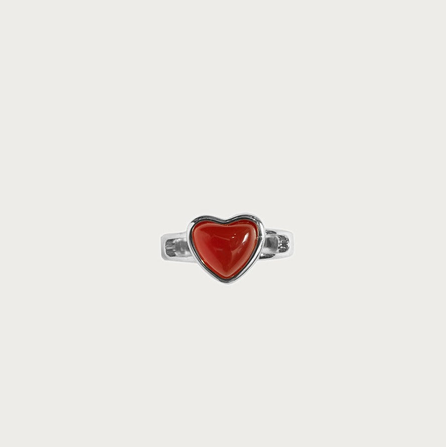 Carnelian Heart Ring