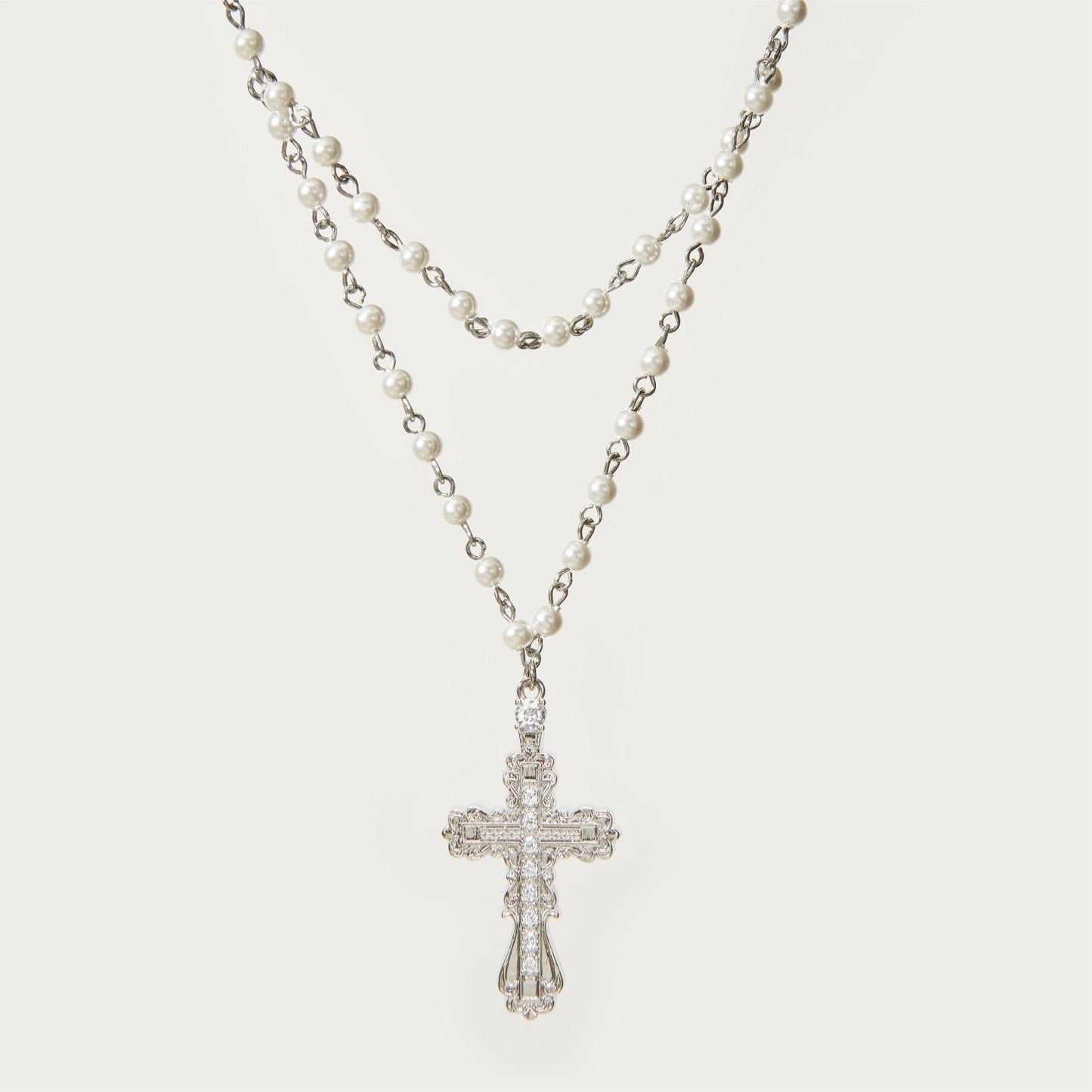 Pearl Cross Necklace